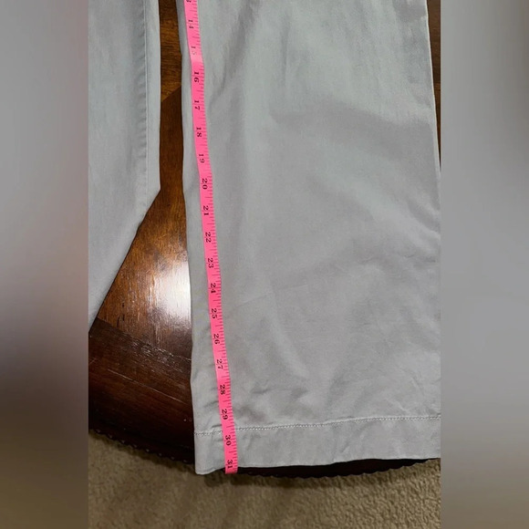 Ann Taylor LOFT Curvy Chino Wide leg Pants Grey cotton/ spandex  size 10 - Picture 10 of 12